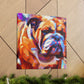 "Bulldog in Impressionism" - Canvas