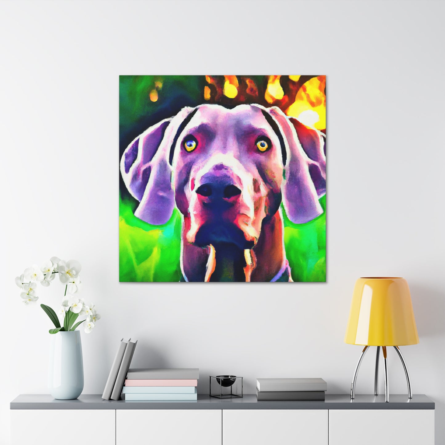 Weimaraner Wonderland - Canvas