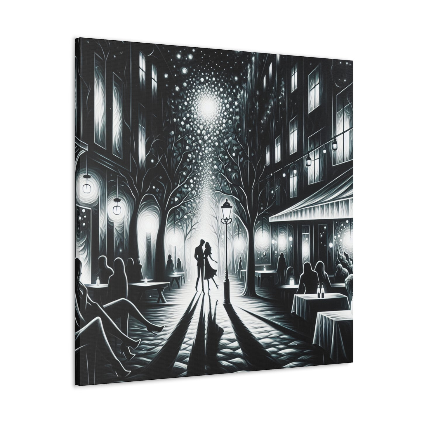 Whimsical Moonlit Rendezvous - Canvas