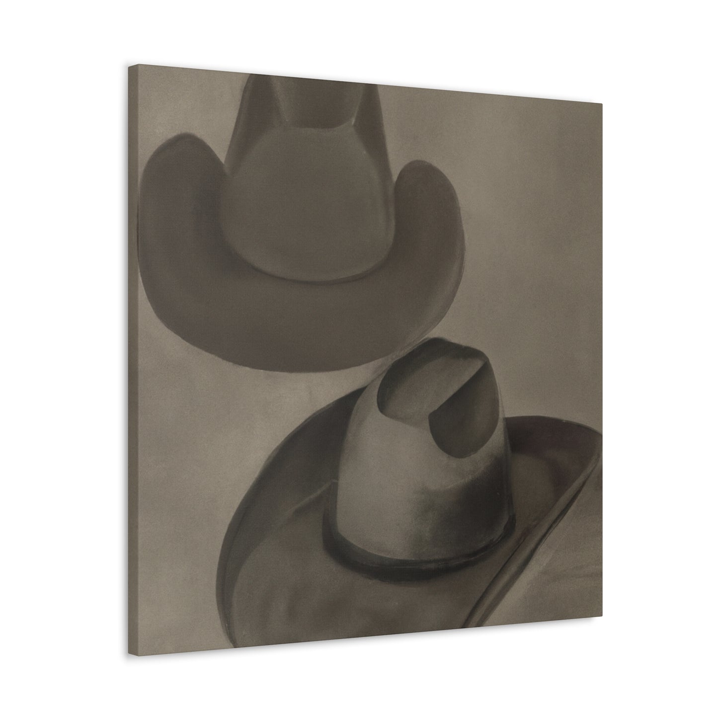 "Cowboy Hat Scene Emerges" - Canvas