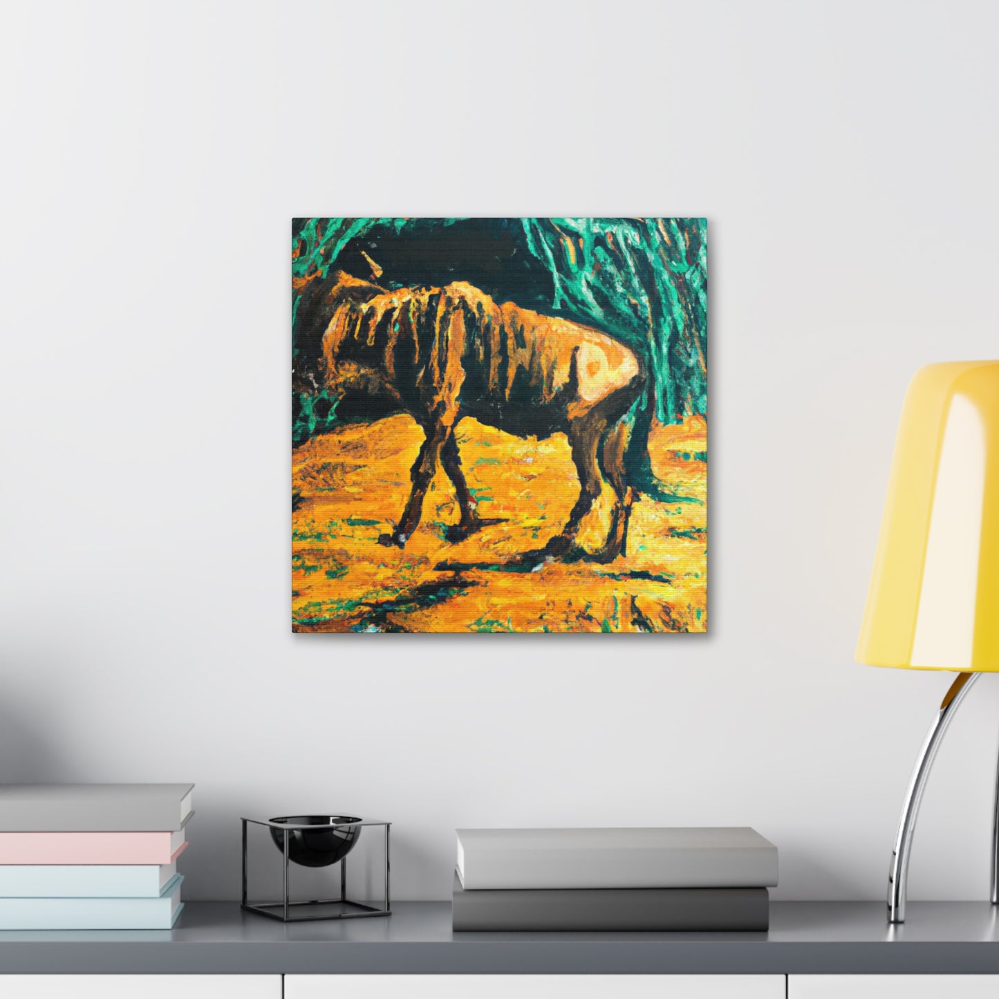 Wildebeests in Motion - Canvas