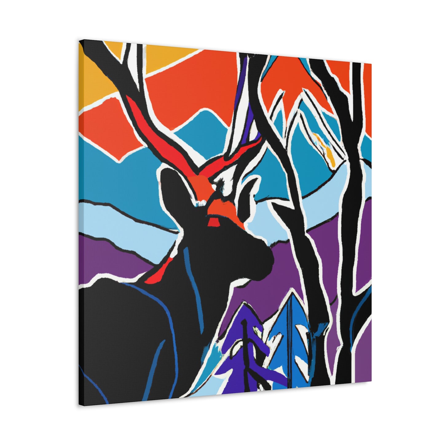 Deer Amidst Pop Art - Canvas