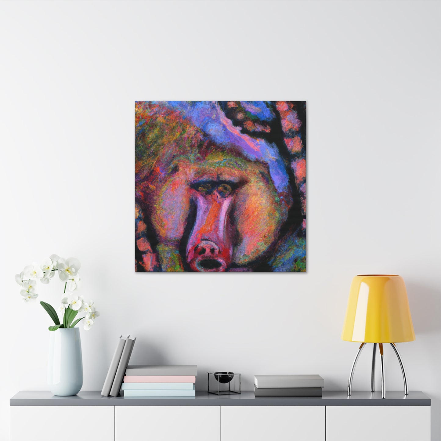 "Baboon in Abstract Form" - Canvas