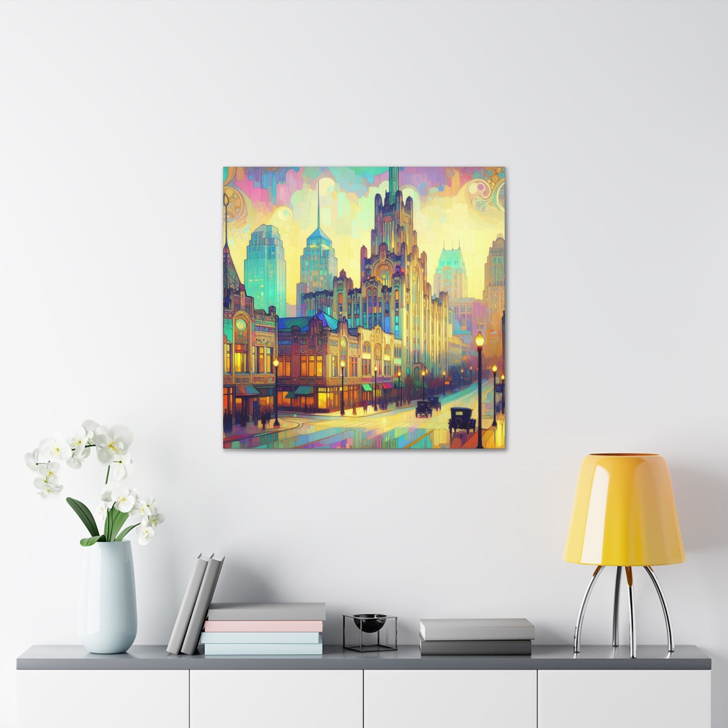 "Southern Serenade: Raleigh's Elegance" - Canvas