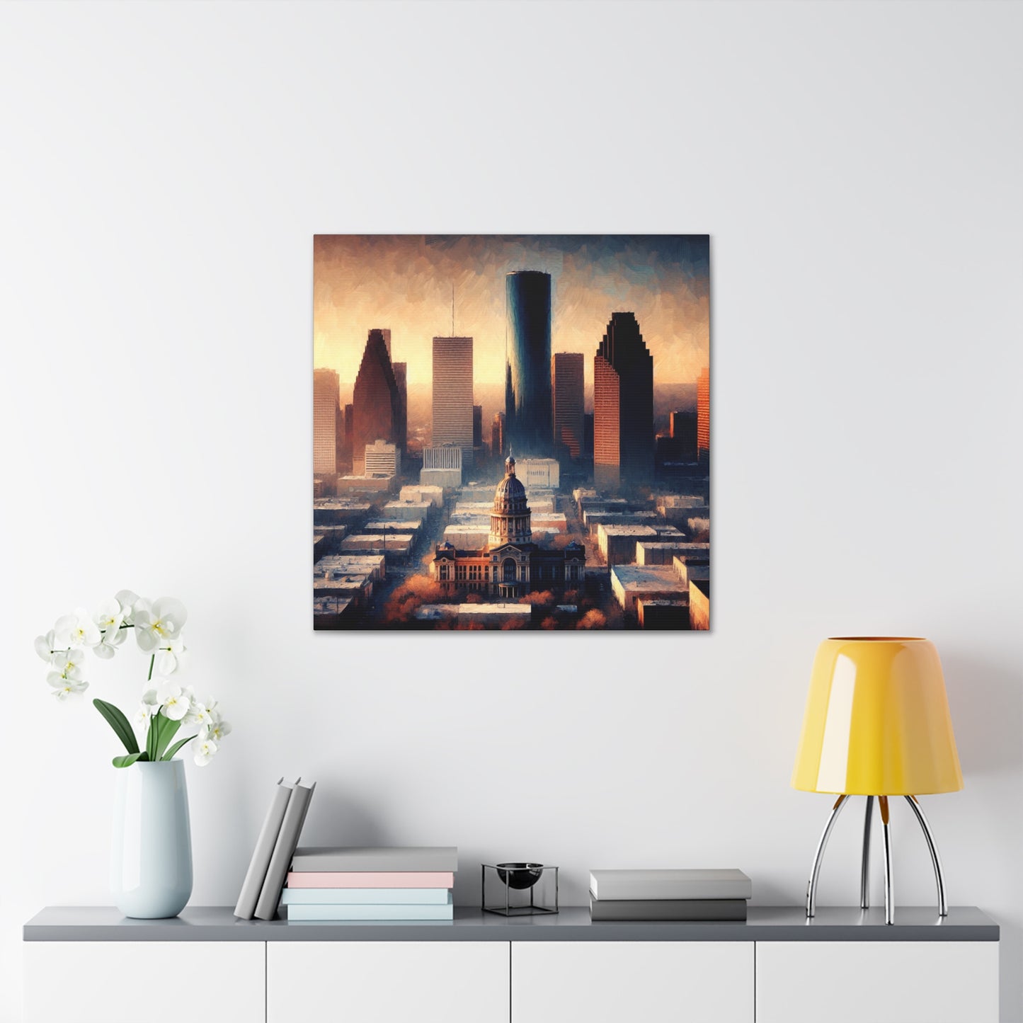 "Urban Luminescence: Houstonscape" - Canvas