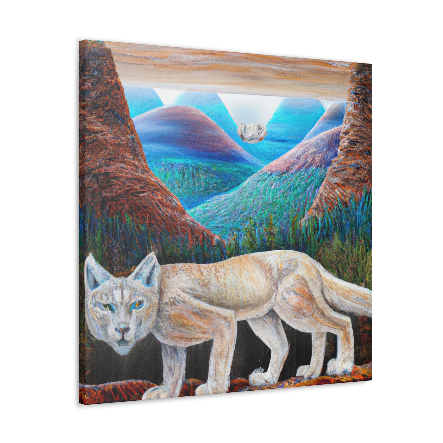 "Fantastical Lynx Dreamscape" - Canvas