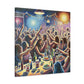 Whirling Revelry in Dots - Canvas