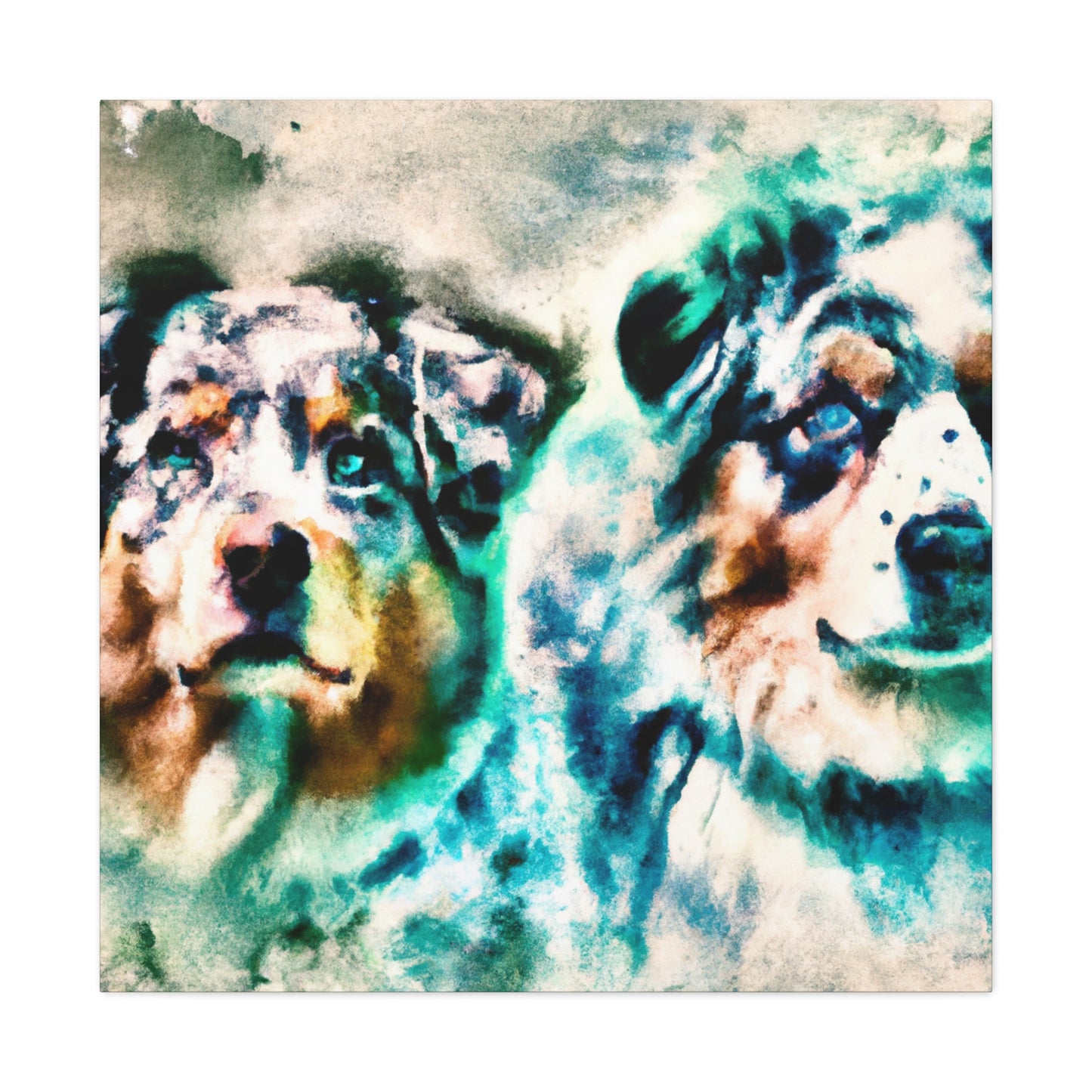 "Furry Aussie Shepherd" - Canvas