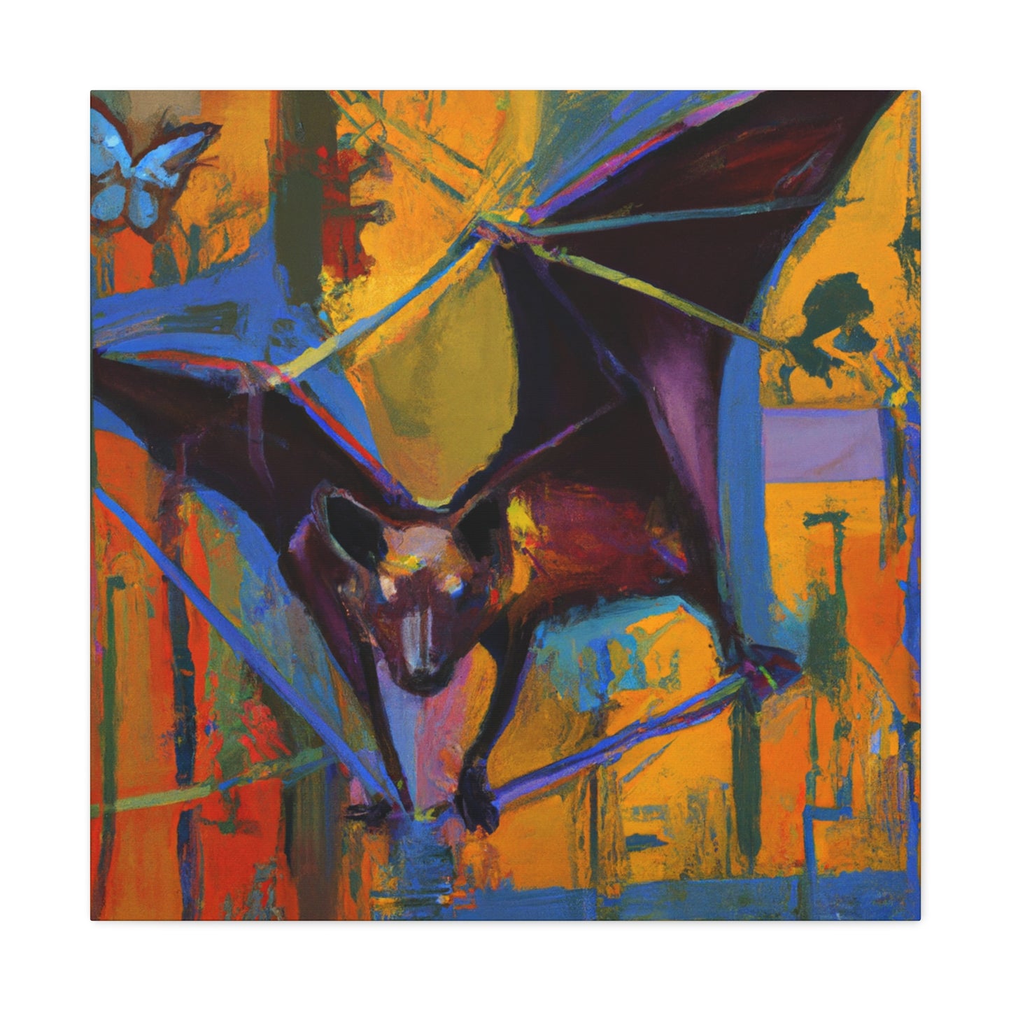 "Indian Flying Fox Flight" - Canvas