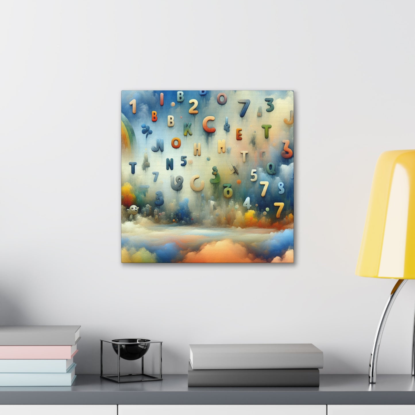 Whimsical Linguistic Dreamscape - Canvas