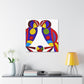 "Lovebirds in Harmony" - Canvas