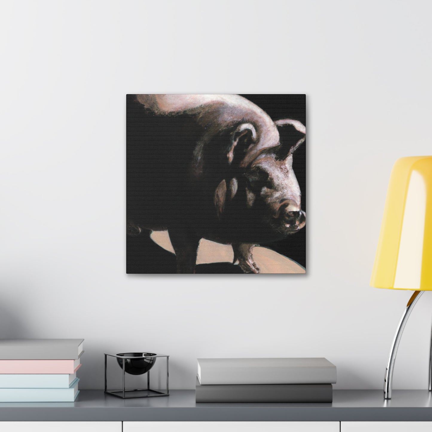 "Pot Belly Pig Euphoria" - Canvas