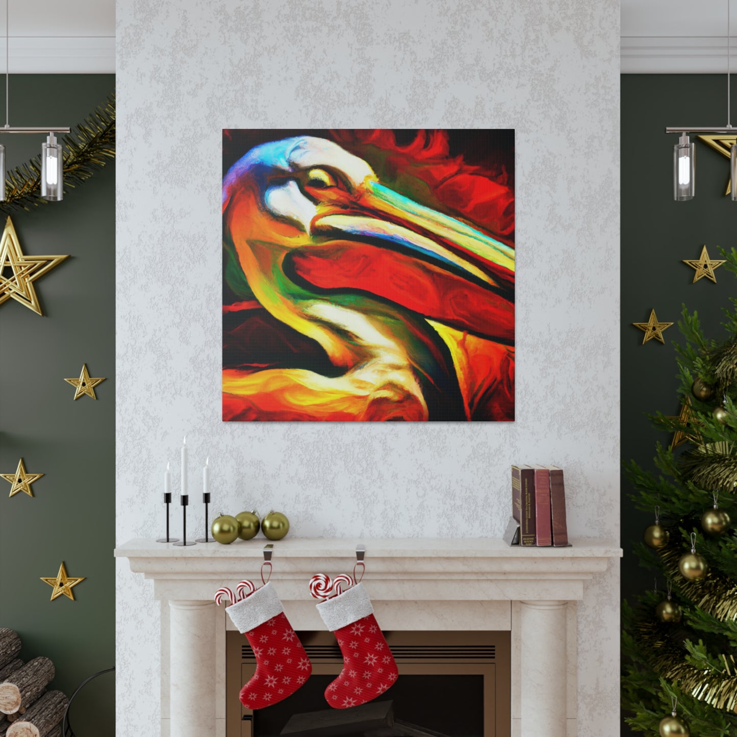 Pelican on the Shore - Canvas