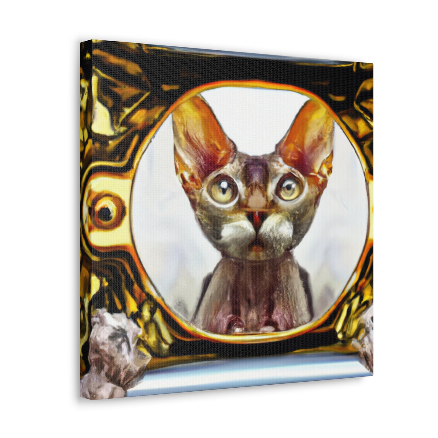 "Surrealistic Devon Rex" - Canvas