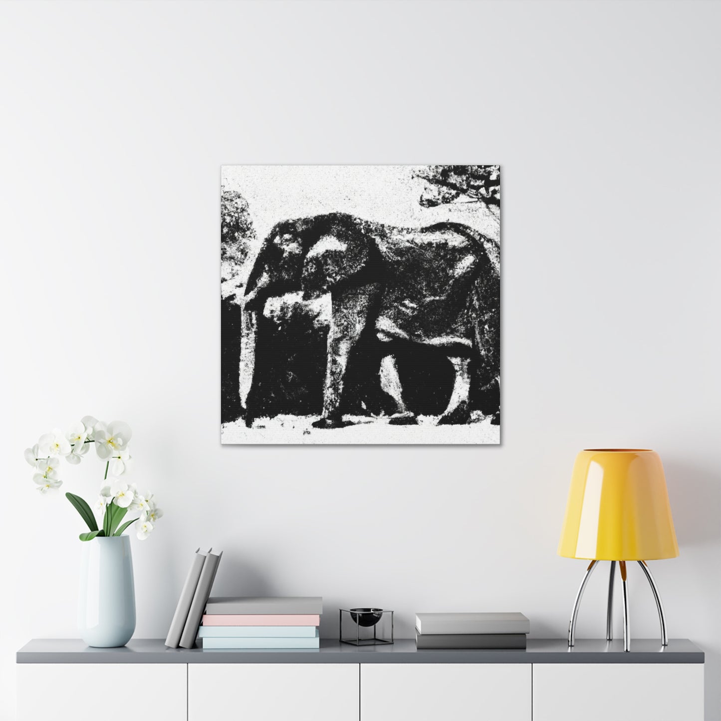 "Elephant's Dreamy Expression" - Canvas