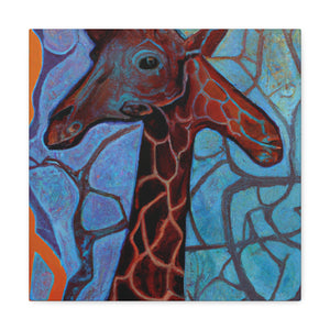 "Giraffes in Art Deco". - Canvas