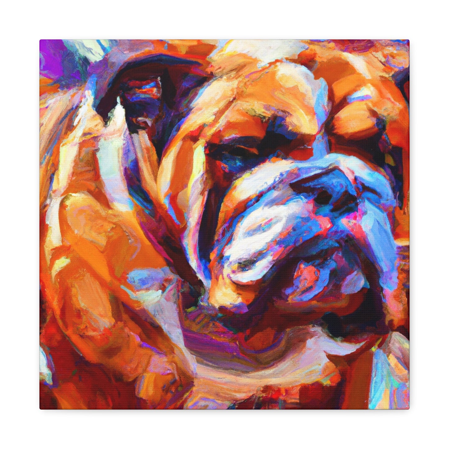 "Bulldog in Impressionism" - Canvas