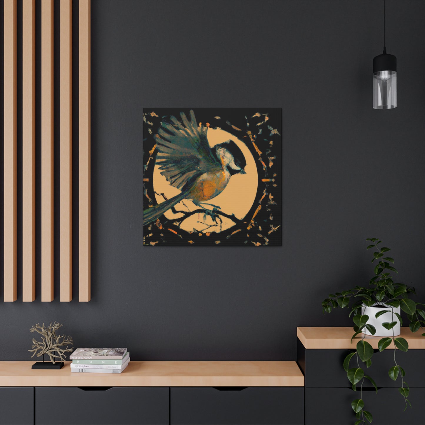 "Titmouse in Art Deco" - Canvas