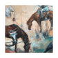 "Horses in Repose" - Canvas