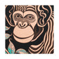 "Chimp Wisdom in Deco". - Canvas