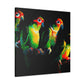 "Conures in Colorful Hues" - Canvas