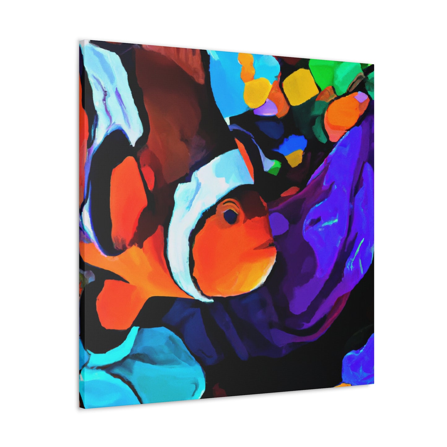 "Clownfish Swimming Gaily" - Canvas