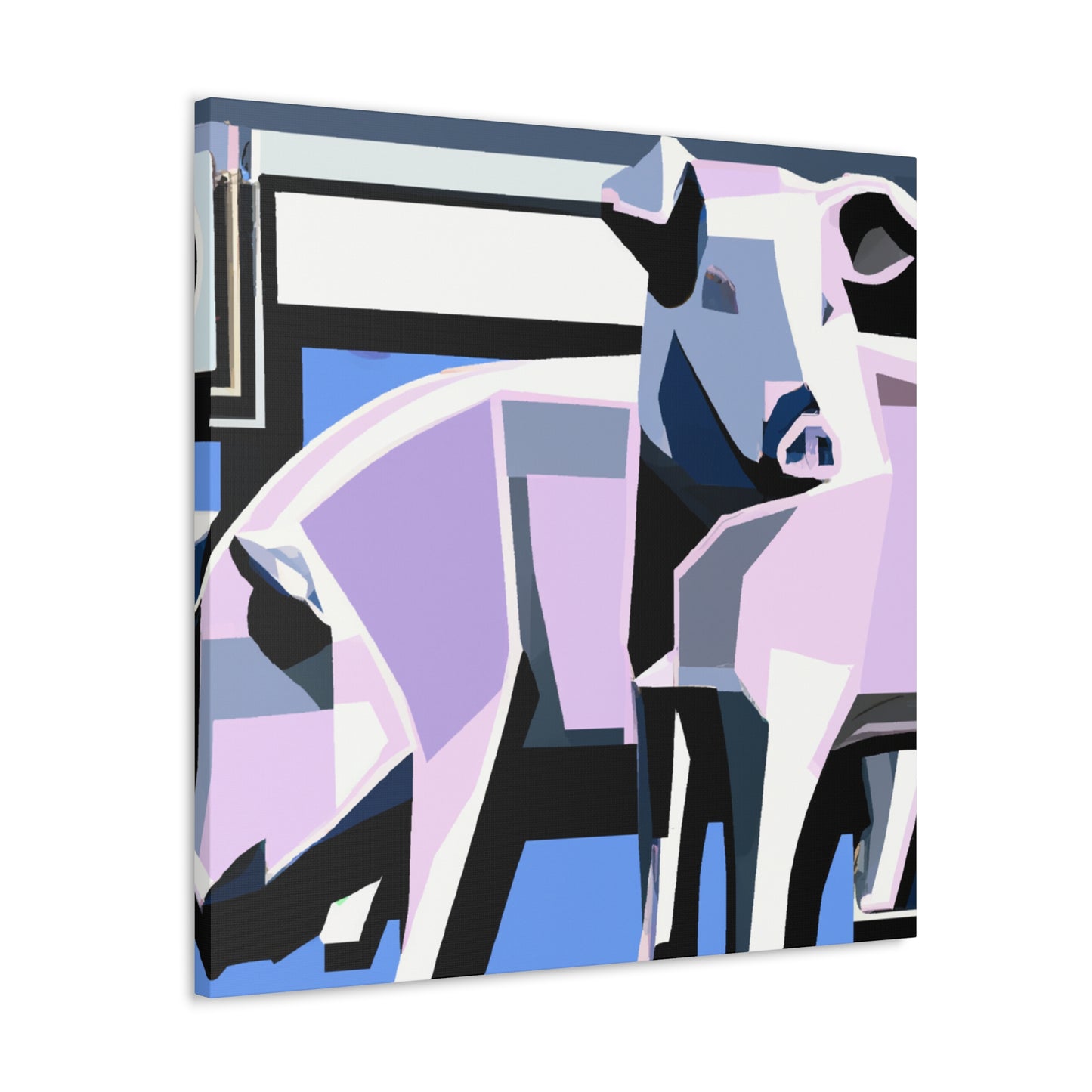 Pig in Art Deco - Canvas