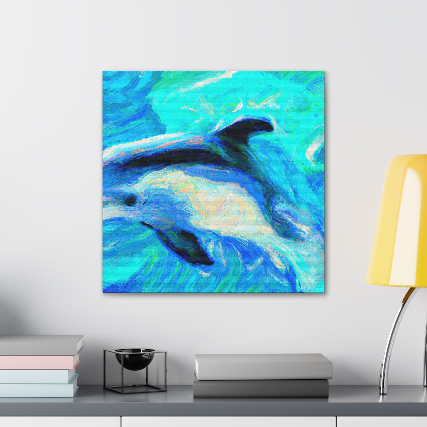 Dolphins at Playtime - Canvas