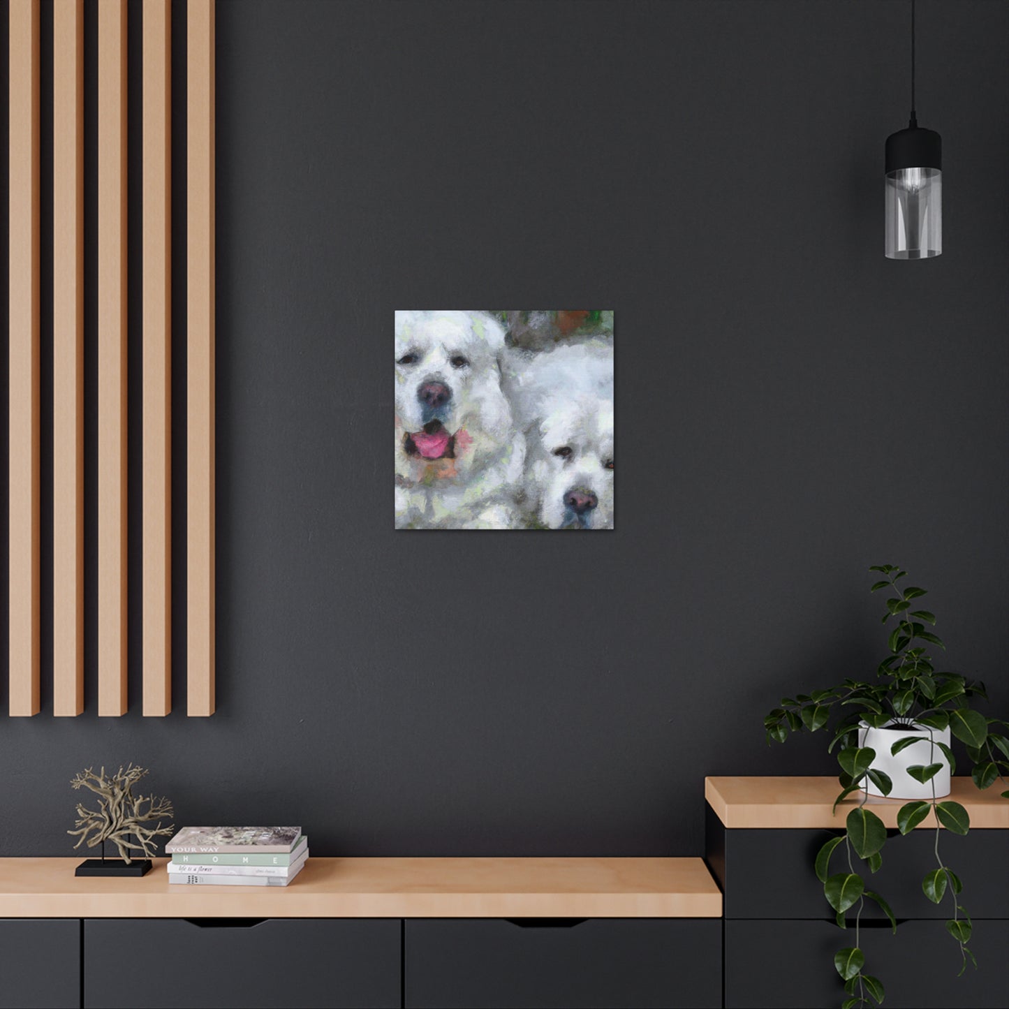 "Great Pyrenees Impressionism" - Canvas