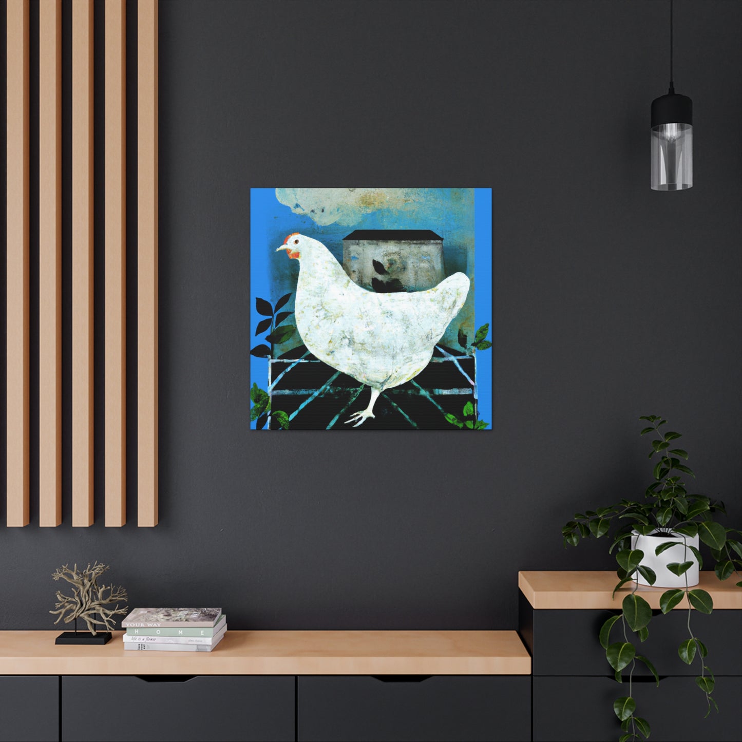 "Chicken in Art Deco" - Canvas