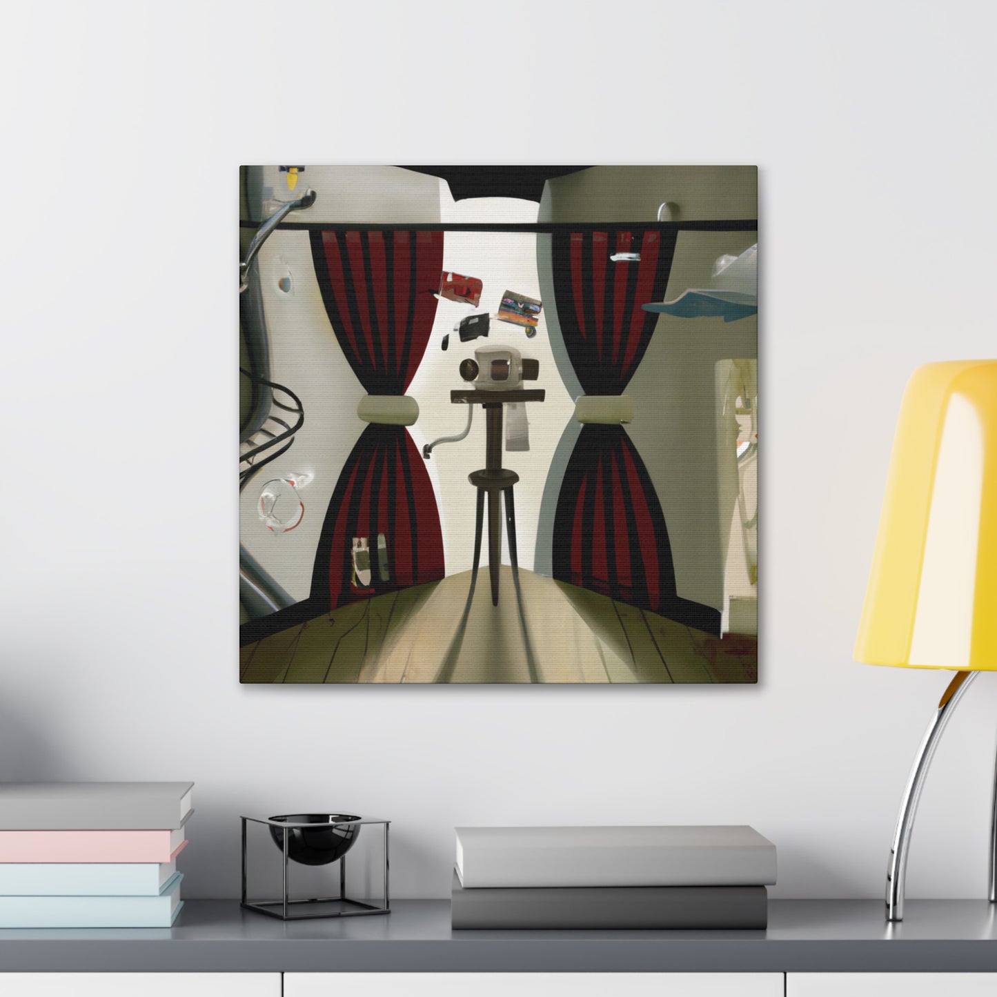 "Glamorous Movie Night Scene" - Canvas