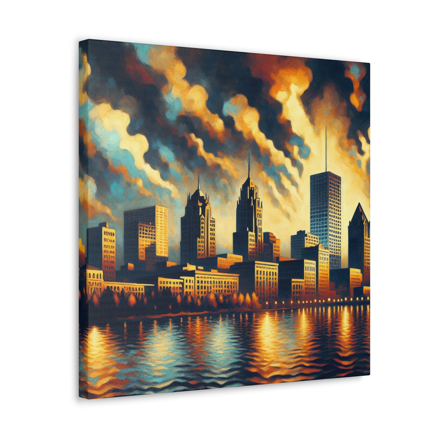 "Cityscapes: Vibrant Milwaukee Dreams" - Canvas