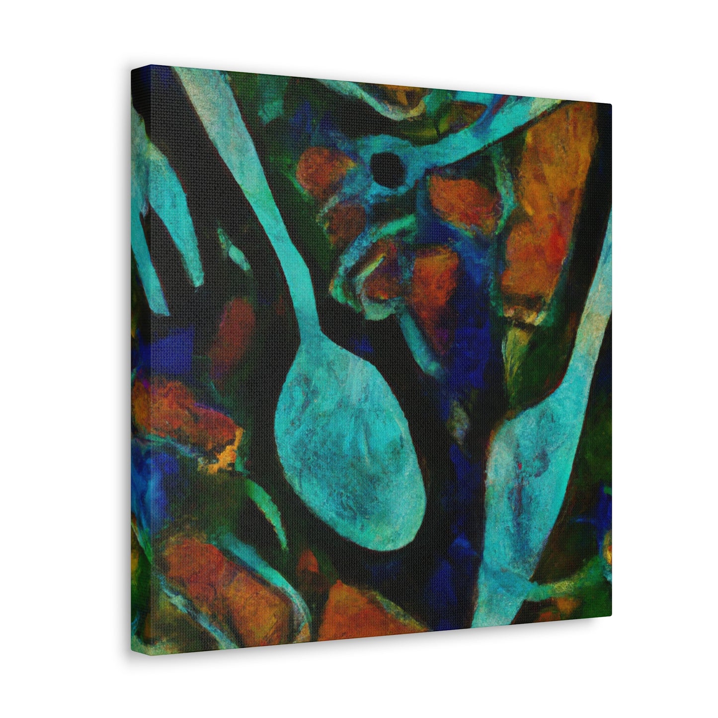 Silverware Symphony Abstract - Canvas