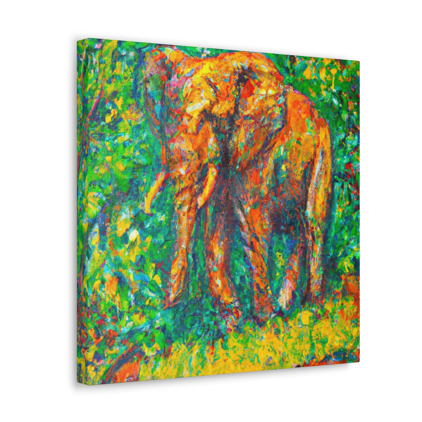 "Elephant in Impressionism" - Canvas