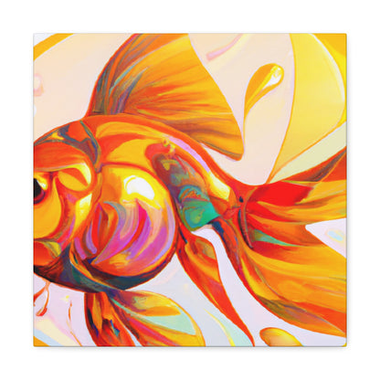 "Golden Fish Splendor" - Canvas