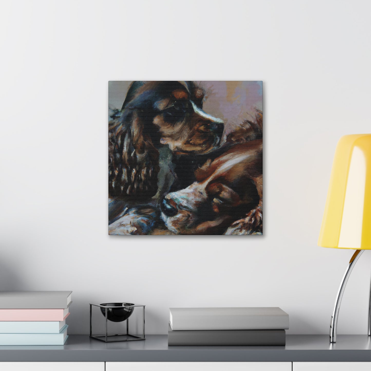 Cute Spaniel Dreaming - Canvas