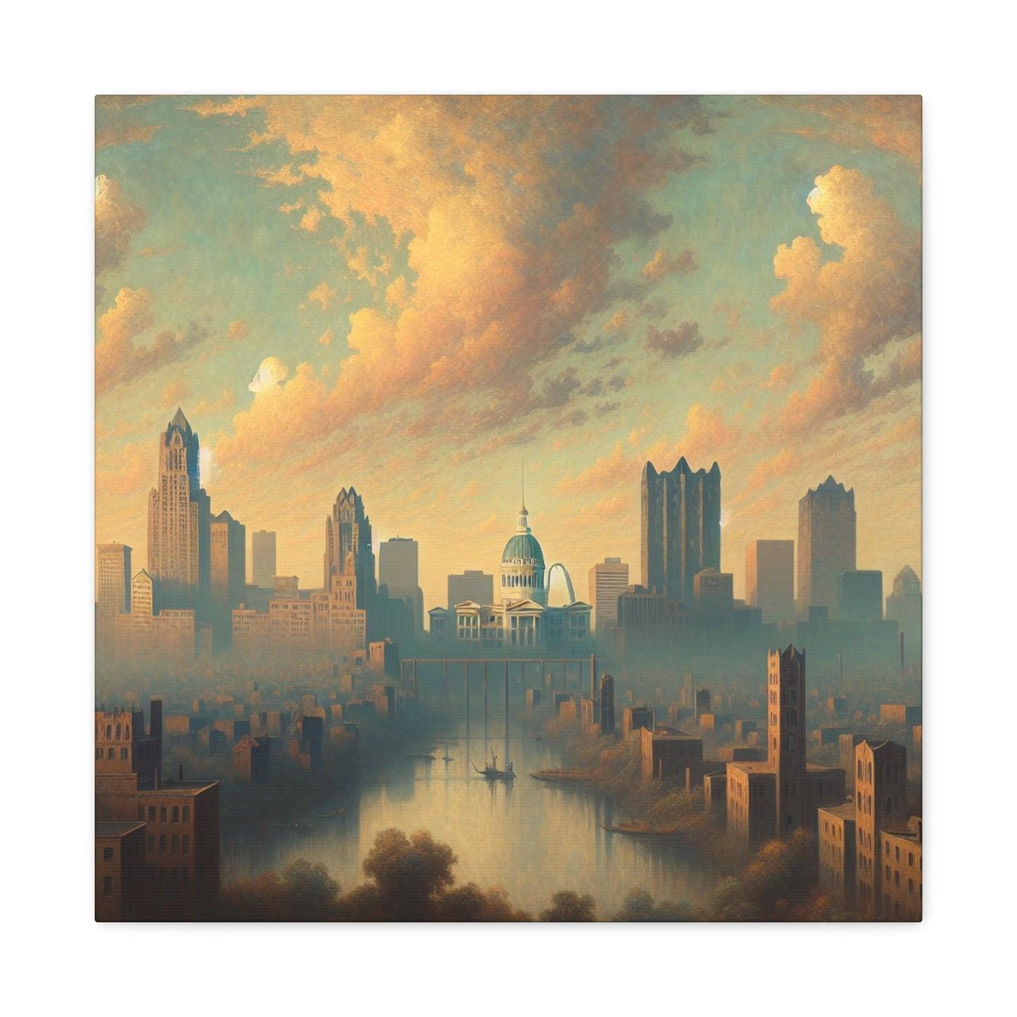 "Enigmatic City Symmetry" - Canvas