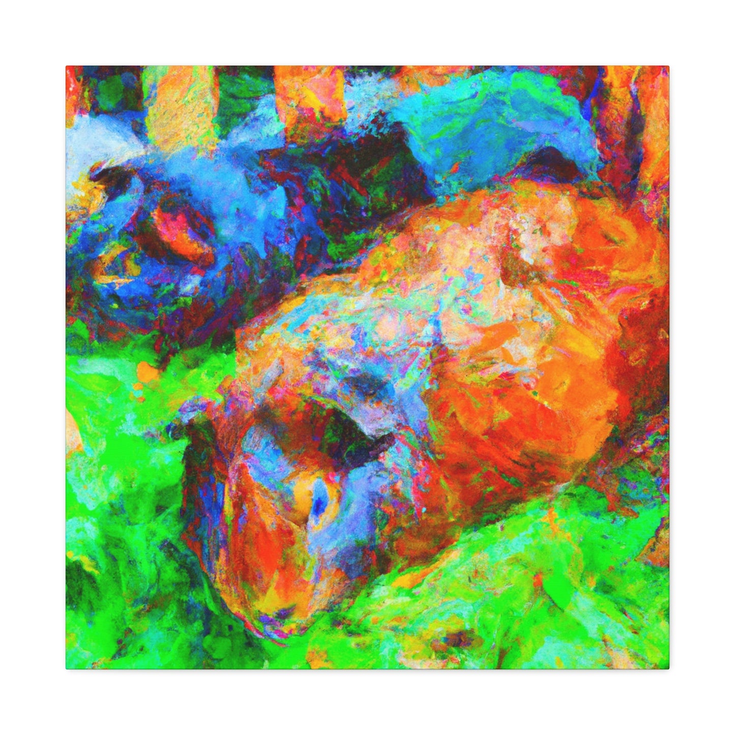 "Guinea Pig Impressionism" - Canvas