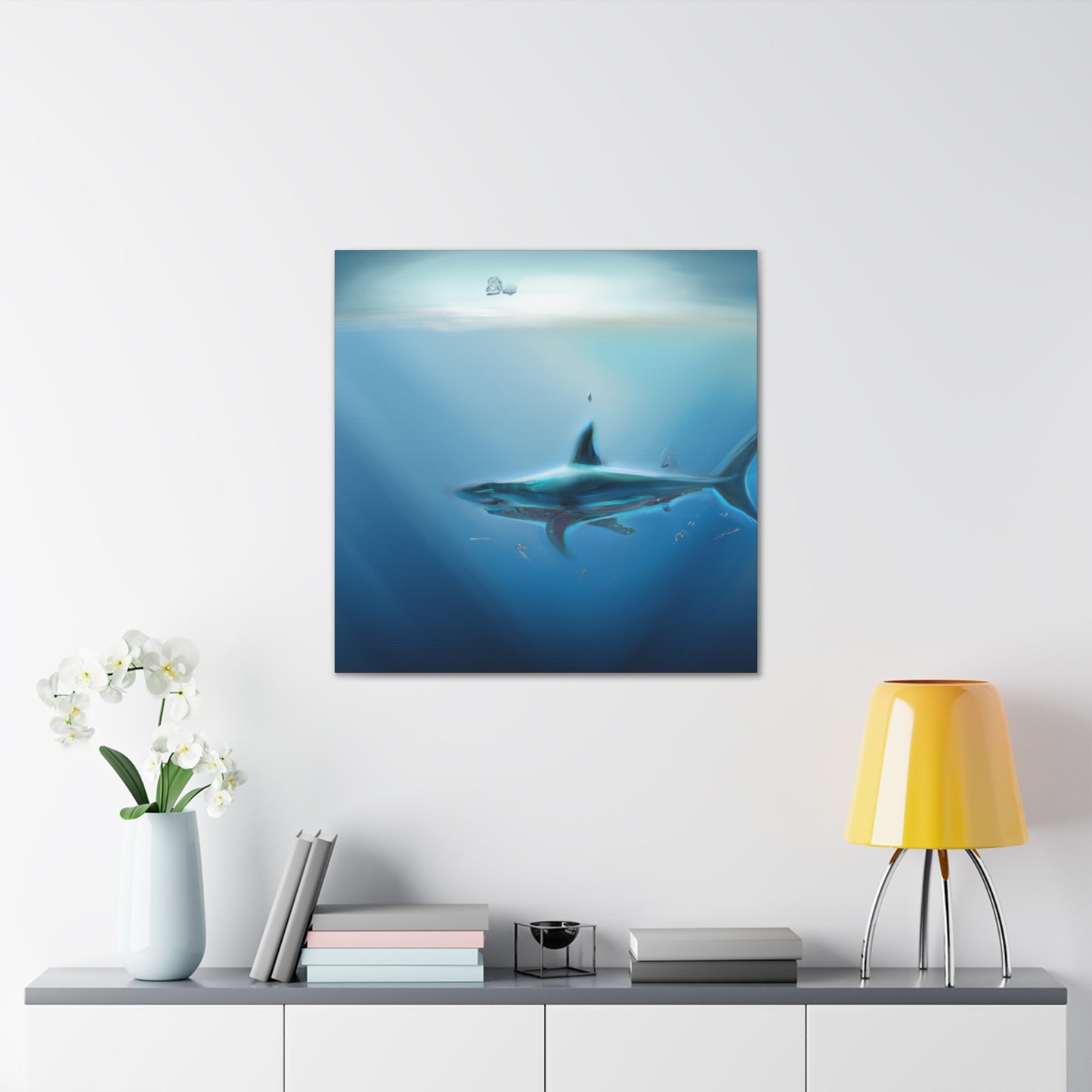 Sharks in Abstracted Light - Canvas