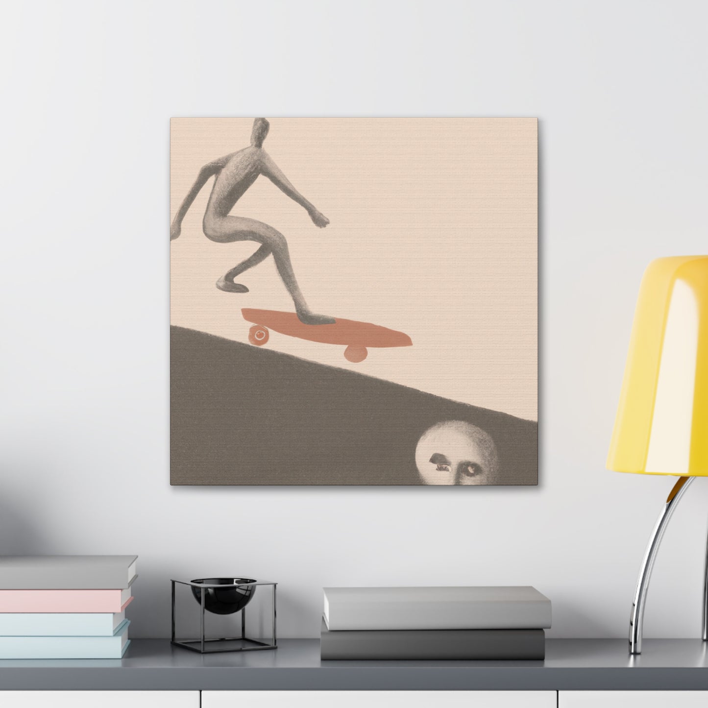 Skateboarding Surreal Dream - Canvas