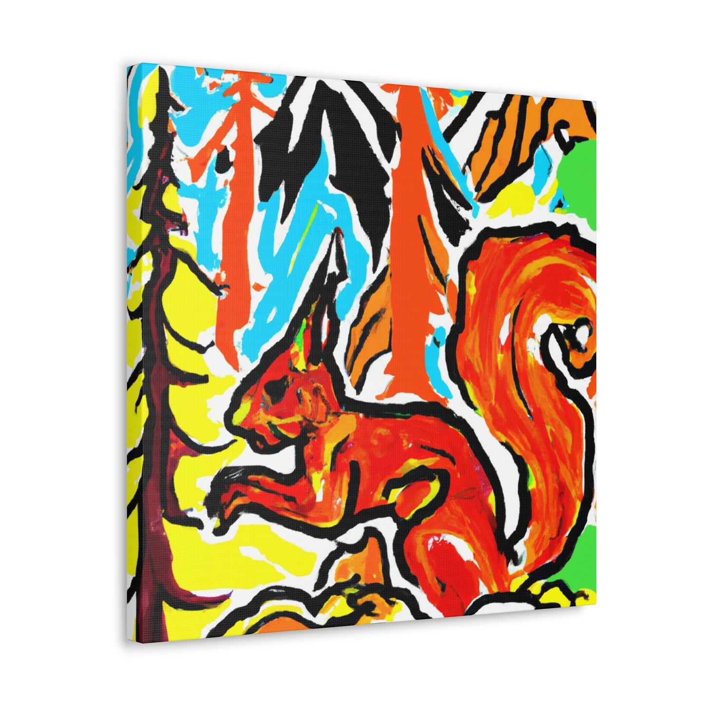 "Squirrels in Pop Art" - Canvas