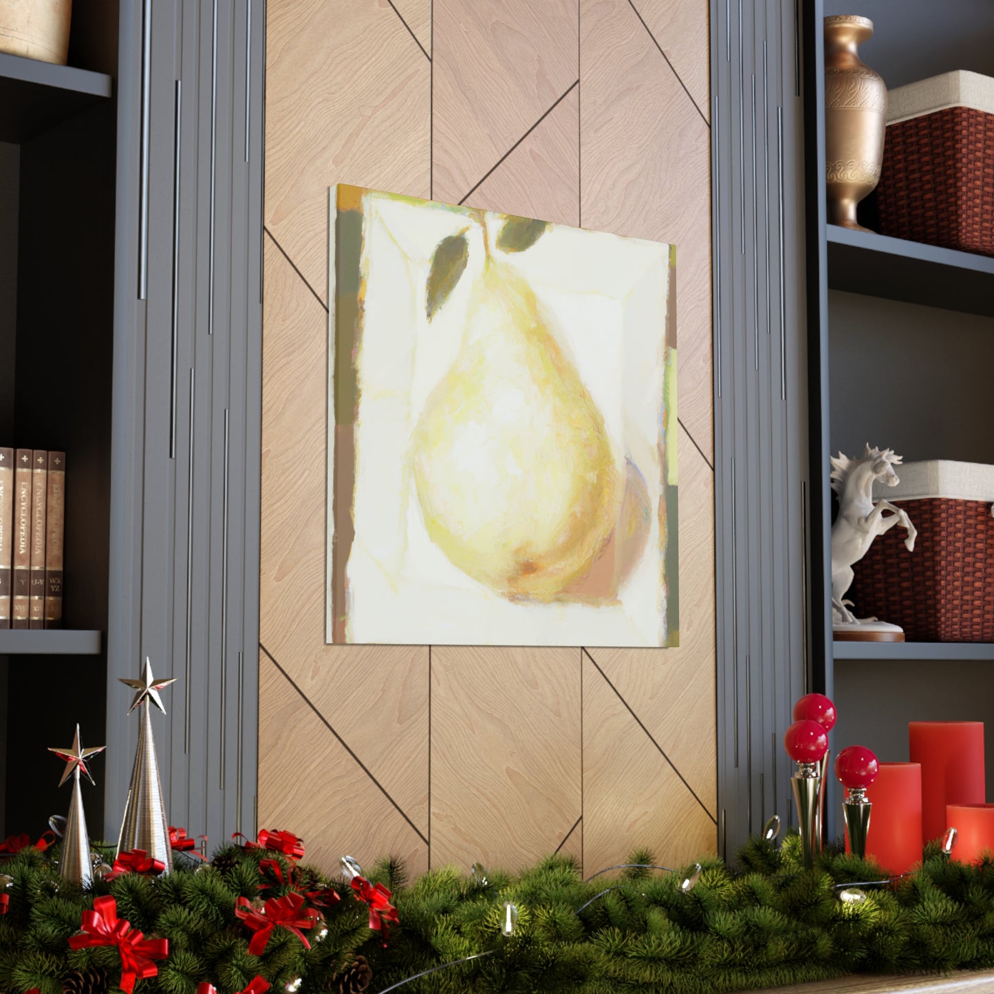 Pear in Soft Hues. - Canvas