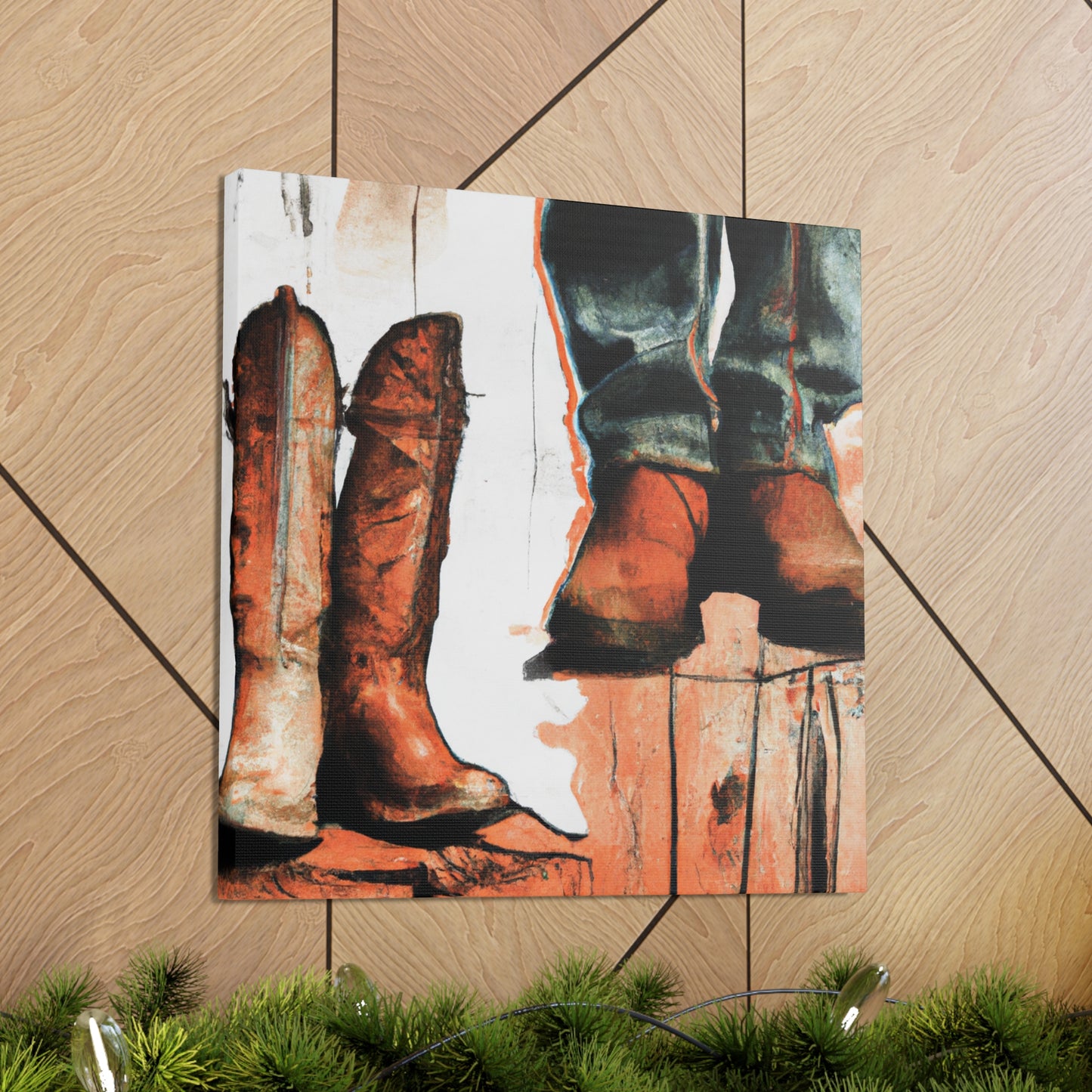 Boots in Motion Painting - Canvas