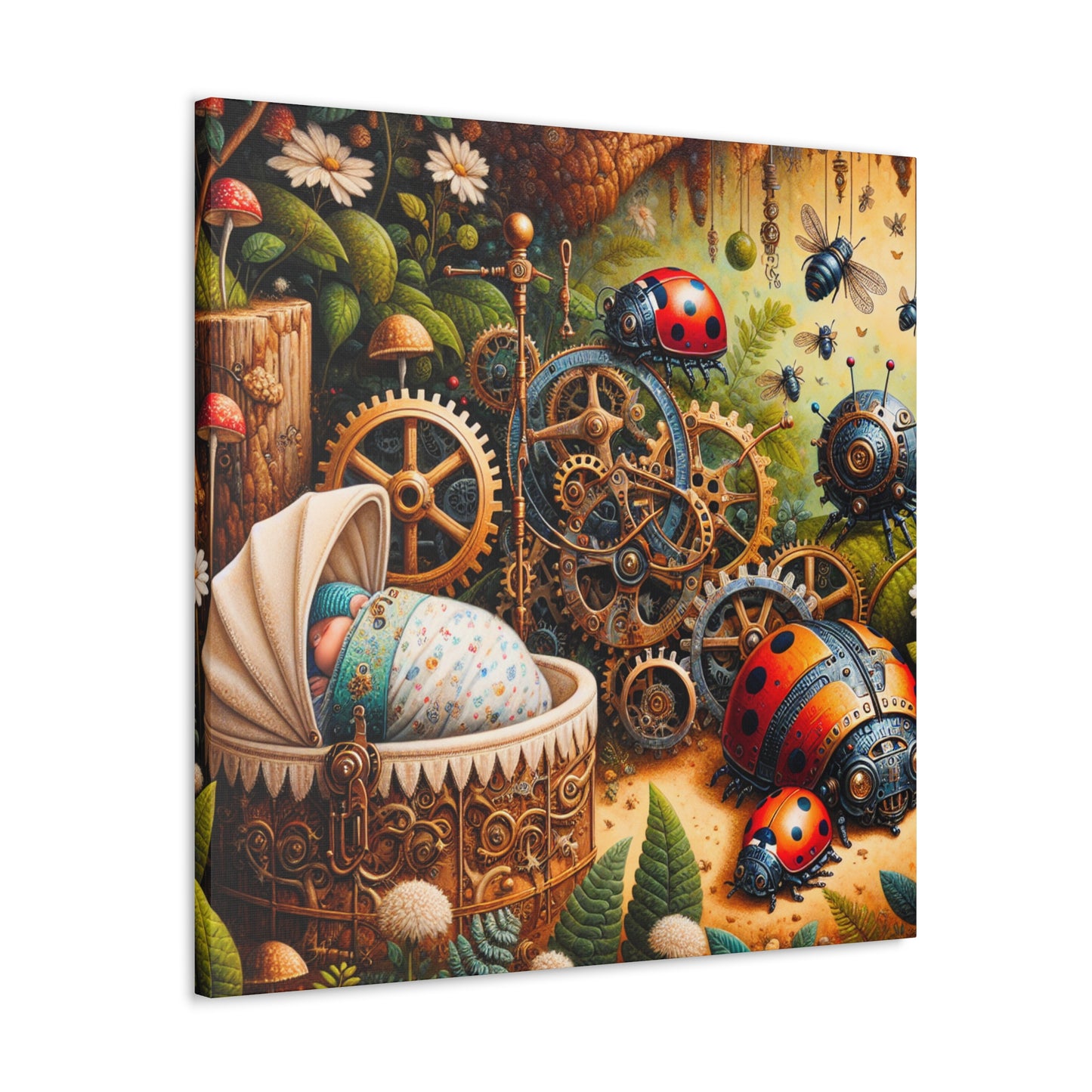 "Mechanical Garden Delights" - Canvas