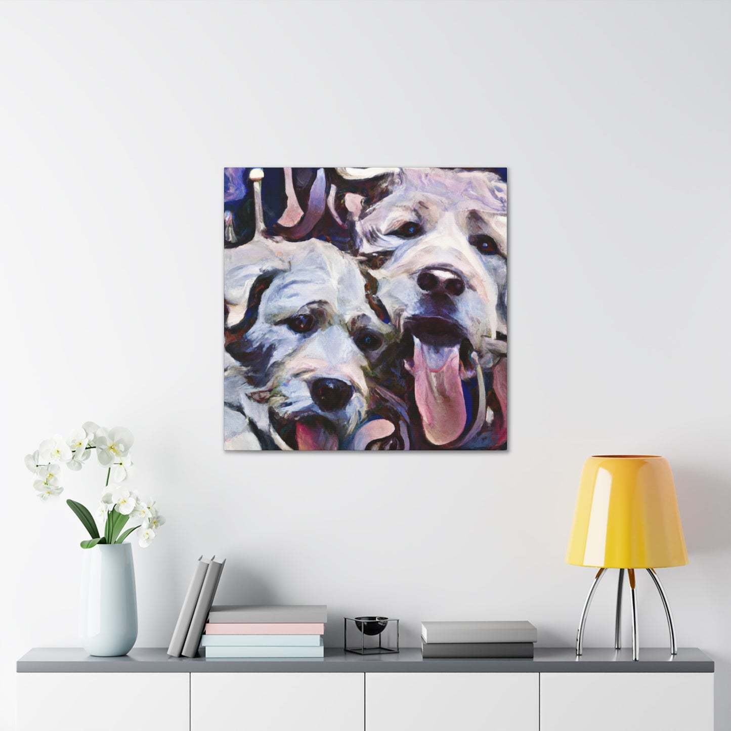 "Fur Peaked Pyrenees" - Canvas