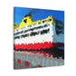 Ferry by Moonlight. - Canvas