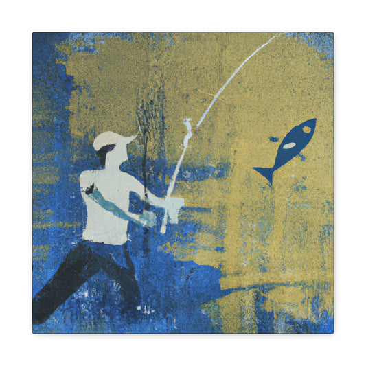 Fishing By The Harbor - Canvas