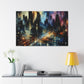 Midnight Metropolis Mosaic - Canvas