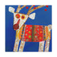 Reindeer in Winter Scene - Canvas