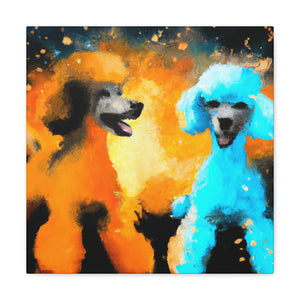 Poodle in Neon Hues - Canvas